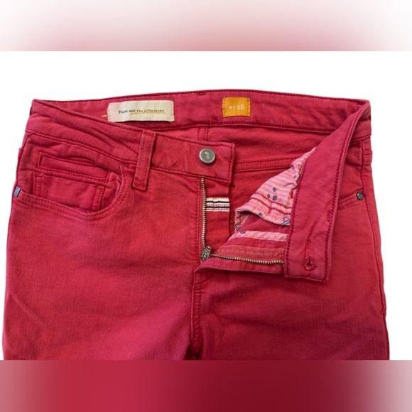 Pilcro and the letterpress Anthropologie Coral Skinny Jean Size 26 EUC - Picture 7 of 11